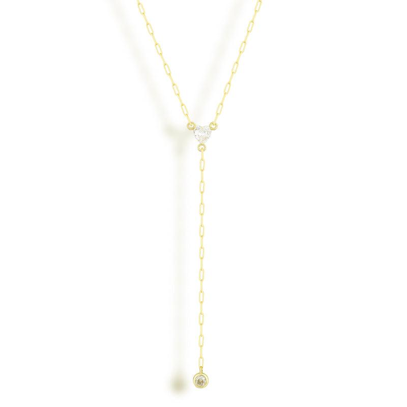Heart of Stone Lariat Necklace