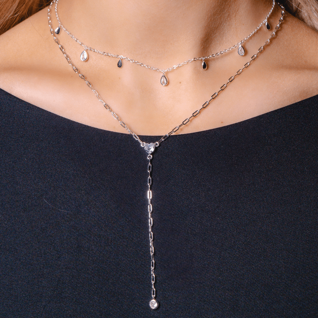 Heart of Stone Lariat Necklace