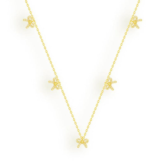 Gilded Bow Necklace